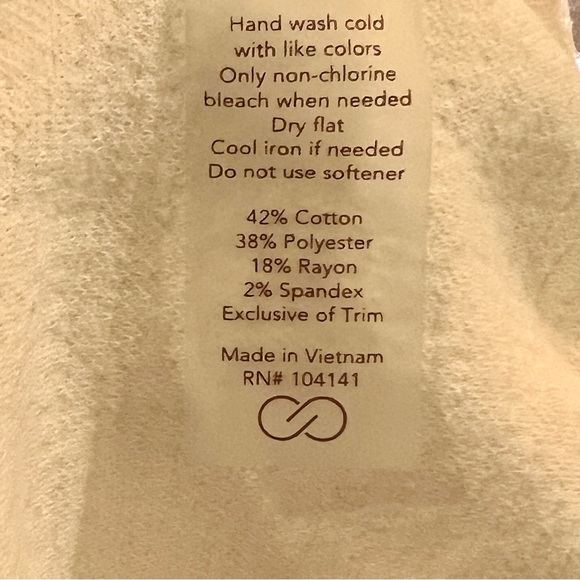 CALIA by Carrie Underwood 1/4 Zip Pullover - Size L - Cream Textured - Picture 8 of 9